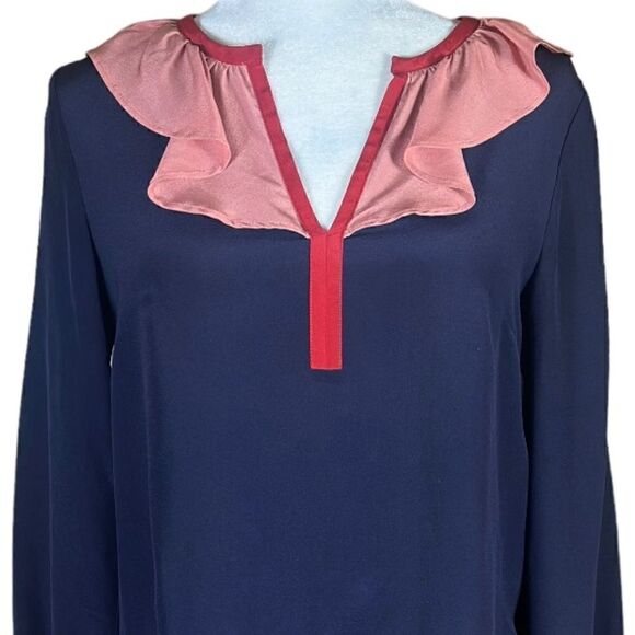 Boden Constance Long Sleeve Semi Sheer Silk Blouse Size 2 📦 - Picture 5 of 8